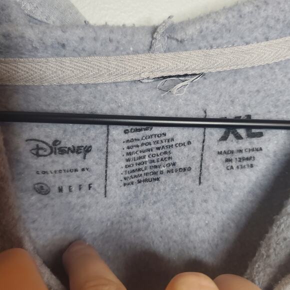 Disney x NEFF Collab Vintage Style Mickey Mouse Grey Hoodie Size XL Sweatshirt - Picture 8 of 12